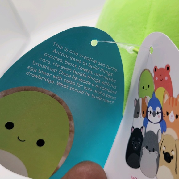 NWT Antoni the Sea Turtle Pet Squad Squishmallow Plush Stuffed Animal 7.5” - Picture 6 of 9